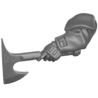 Warhammer 40k Bitz: Leagues of Votann - Hernkyn Yaegirs - Torso E4c - Wurfbeil, Links
