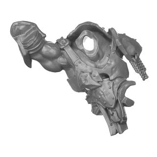 Warhammer AoS Bitz: Orruk Warclans - Ardboys - Torso E1b - Front, Ardboy Boss
