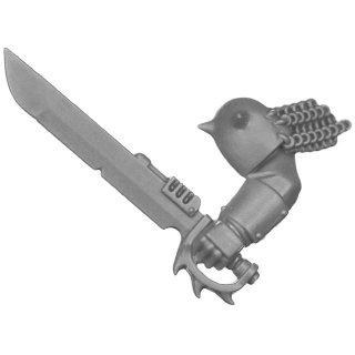 Warhammer 40K Bitz: Chaos Space Marines - Traitor Guardsmen - Torso B5c - Energieschwert, Links