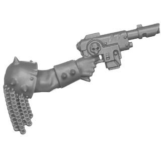 Warhammer 40K Bitz: Chaos Space Marines - Traitor Guardsmen - Torso B4a - Laspistol, Right