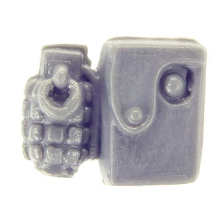 Warhammer 40k Bitz: Imperial Guard - Cadian Shock Troops - Accessory B - Grenades+Pouch