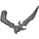 Warhammer AoS Bitz: DARK ELVES - 004 - Witch Elves - Arm E3 - Dagger, Left