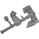 Warhammer ToW Bitz: Orcs & Goblins - Black Orc Mob - Axt A - Rechts, Schwarzorkboss