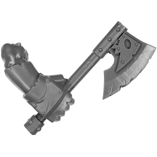 Warhammer ToW Bitz: Orcs & Goblins - Black Orc Mob - Axe C - Right