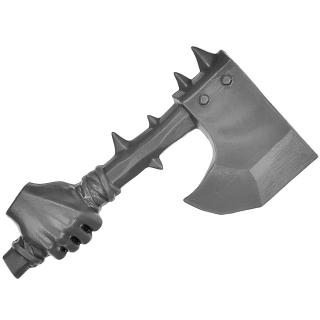 Warhammer ToW Bitz: Orcs & Goblins - Boar Boyz Mob - Weapon D - Right, Axe IV